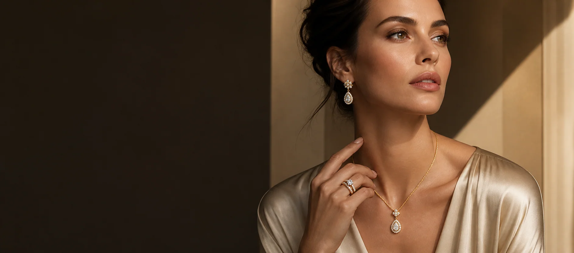 Diamond jewelry styled for a special occasion